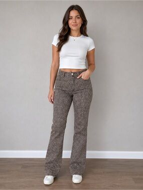 Animal Print Bootcut Jeans 28x31